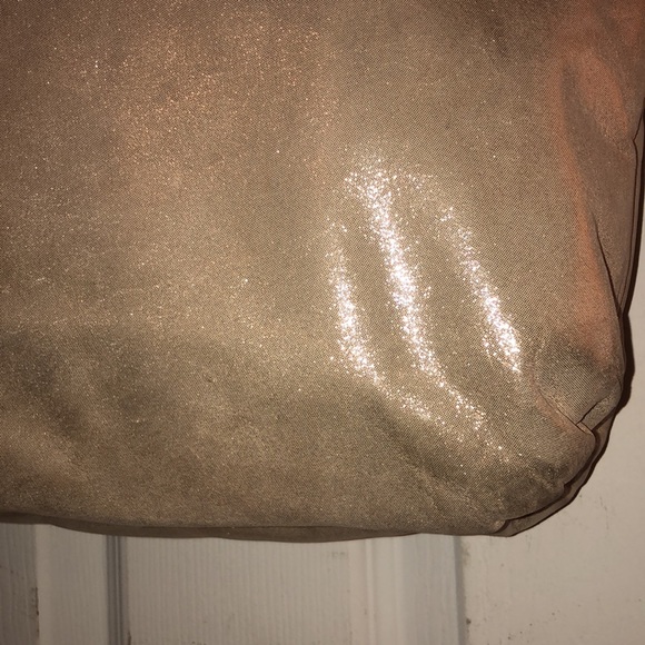 Coach Poppy Metallic Gold Champagne Leather Large Tote Bag Purse #H1281-F20441 - Picture 14 of 15